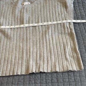 Sincerely Jules Ribbed Knit Sweater in Light Gray